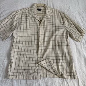 Standard Cloth White and Black Checkered Shirt